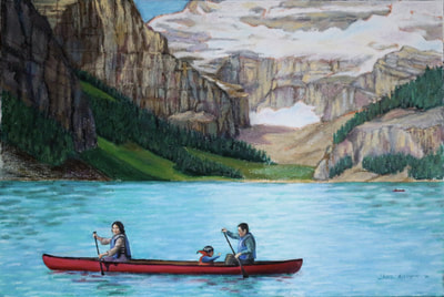 Lake Louise landscape painting