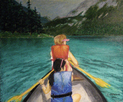 On Emerald Lake painting